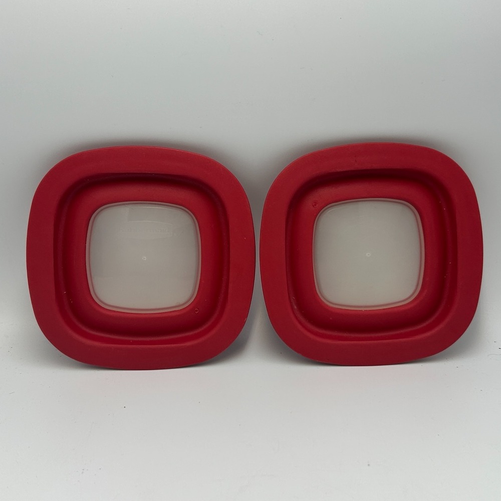 Rubbermaid Premier 10M1M2 Red Square Replacement Container Window Lid 5" Clear